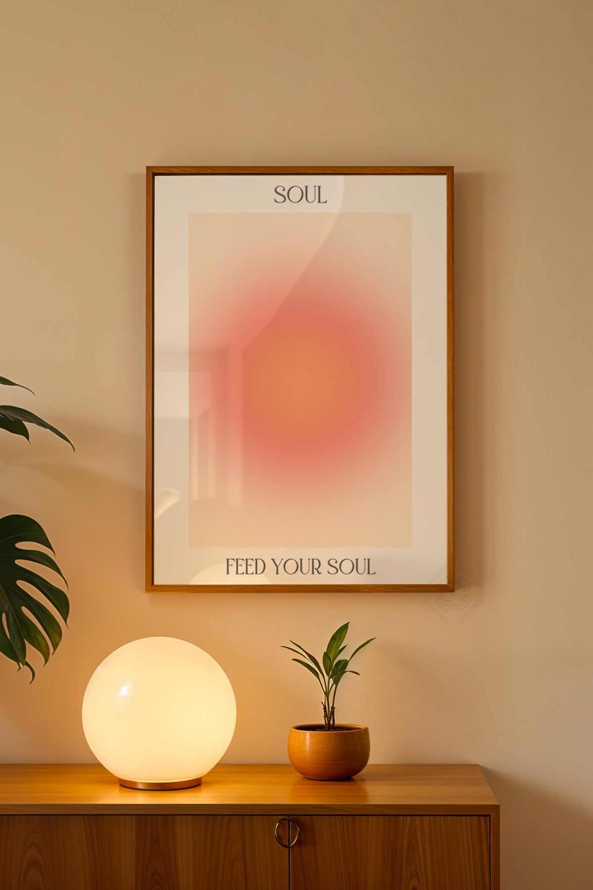 Aura Serisi Ahşap Çerçeveli Poster, Tablo No:142