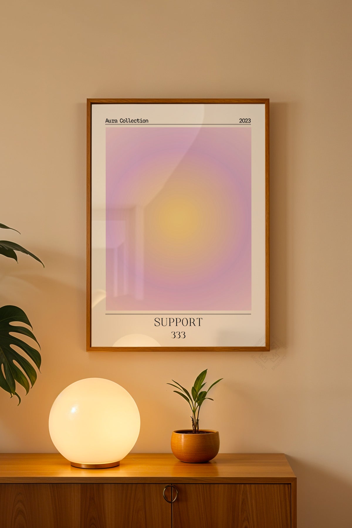 Aura Serisi Ahşap Çerçeveli Poster, Tablo No:184