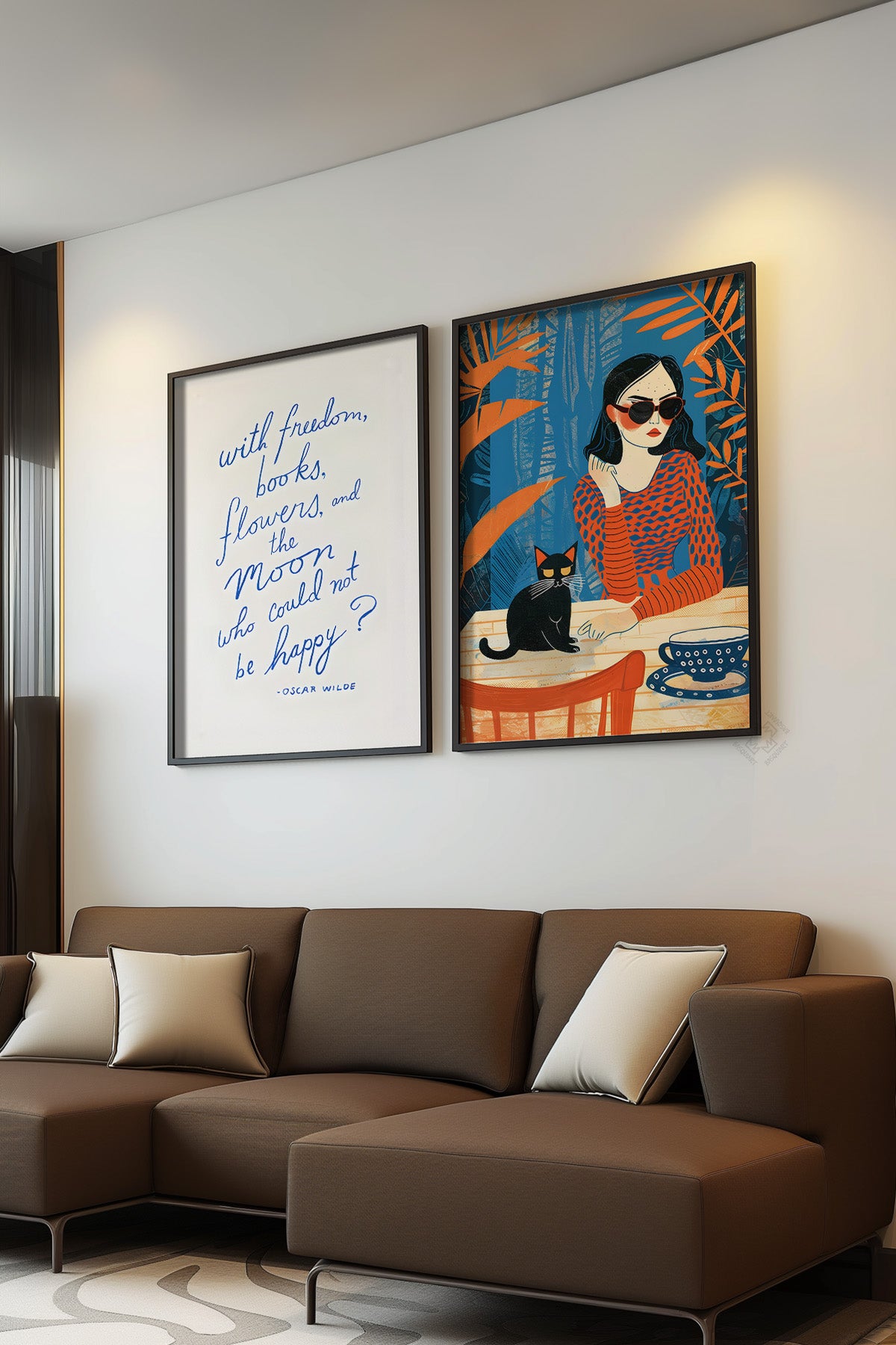 Oscar Wilde 2'li Siyah Çerçeveli Poster, Sanatsal Tablo Seti No:3