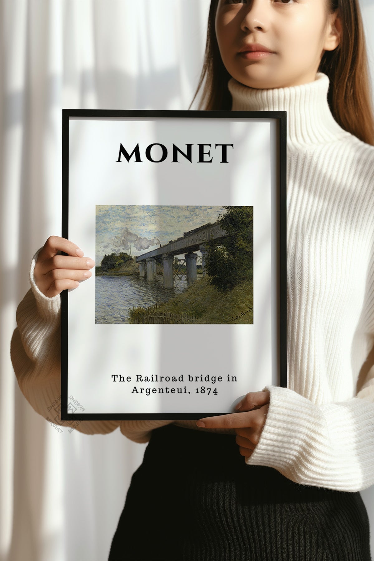 Claude Monet Serisi Siyah Çerçeveli Poster, Tablo Duvar Dekoru No:9