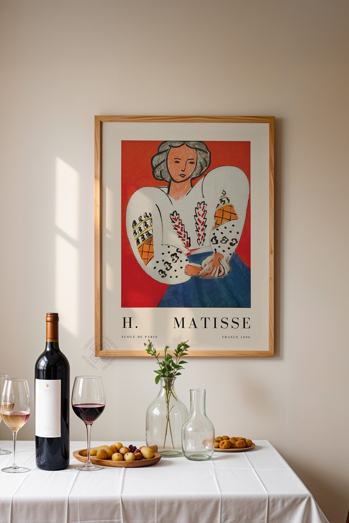 Henri Matisse Serisi Ahşap Çerçeveli Poster, Tablo Duvar Dekoru No:15