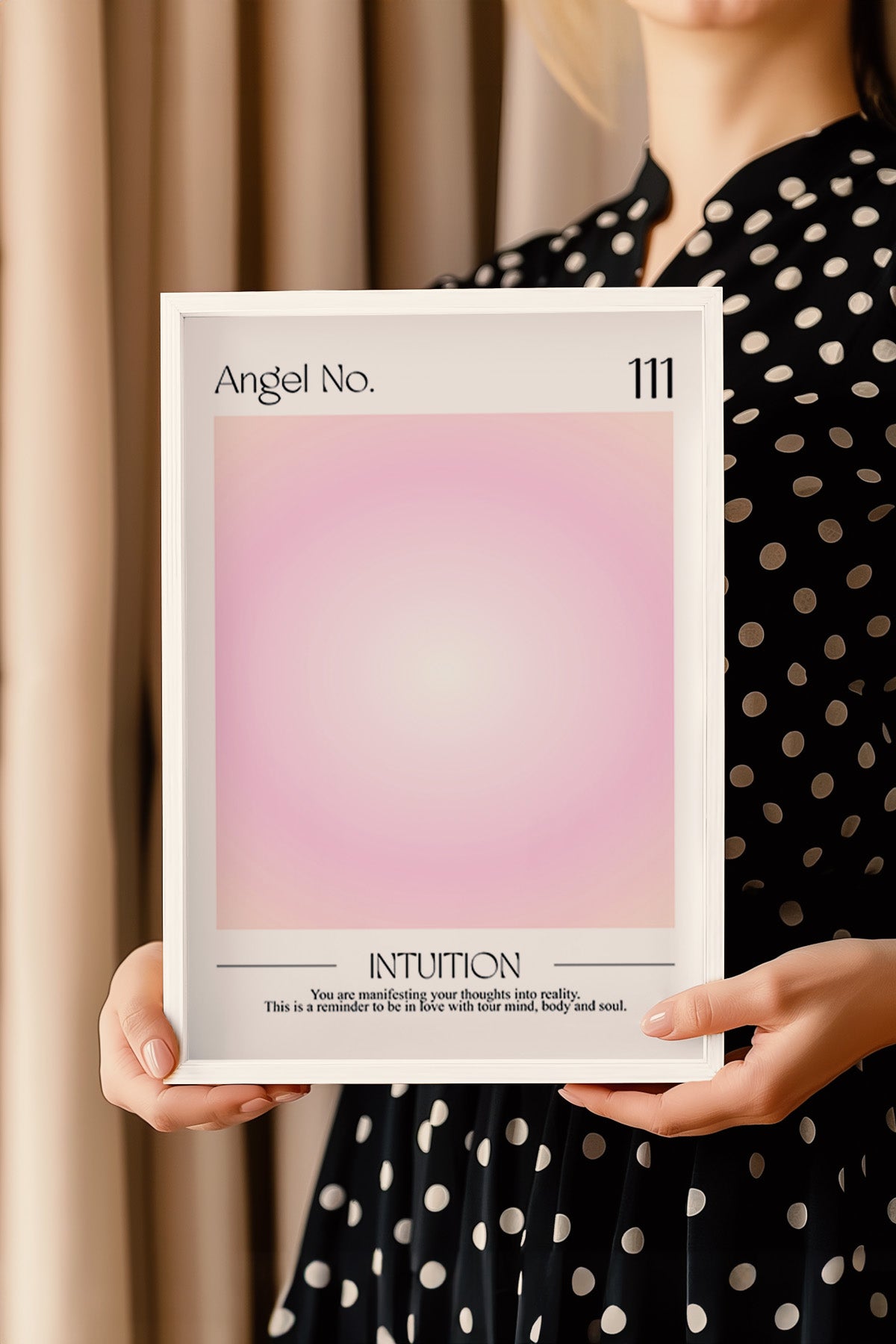 Aura Serisi Beyaz Çerçeveli Poster, Tablo No:5