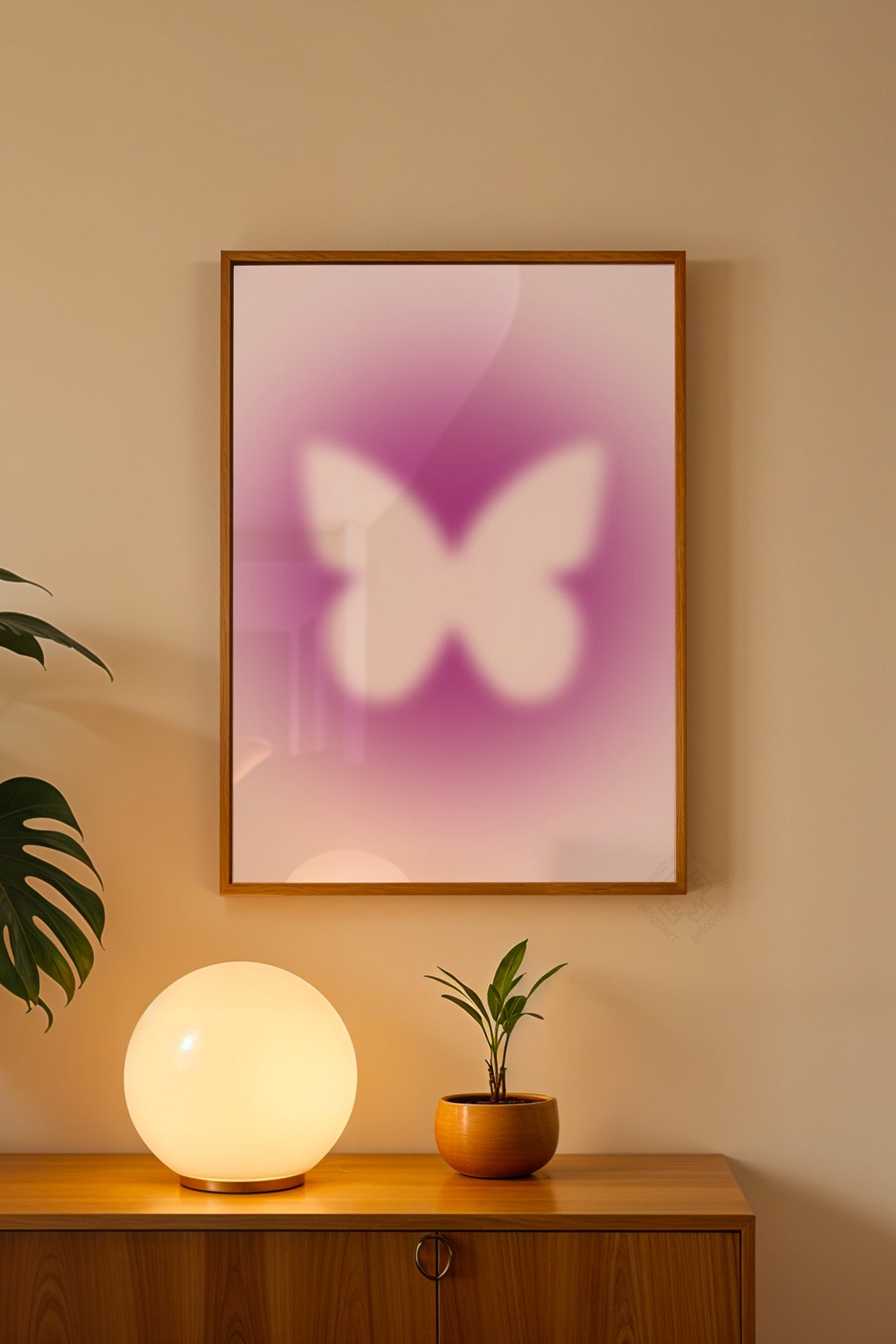 Aura Serisi Ahşap Çerçeveli Poster, Tablo No:100