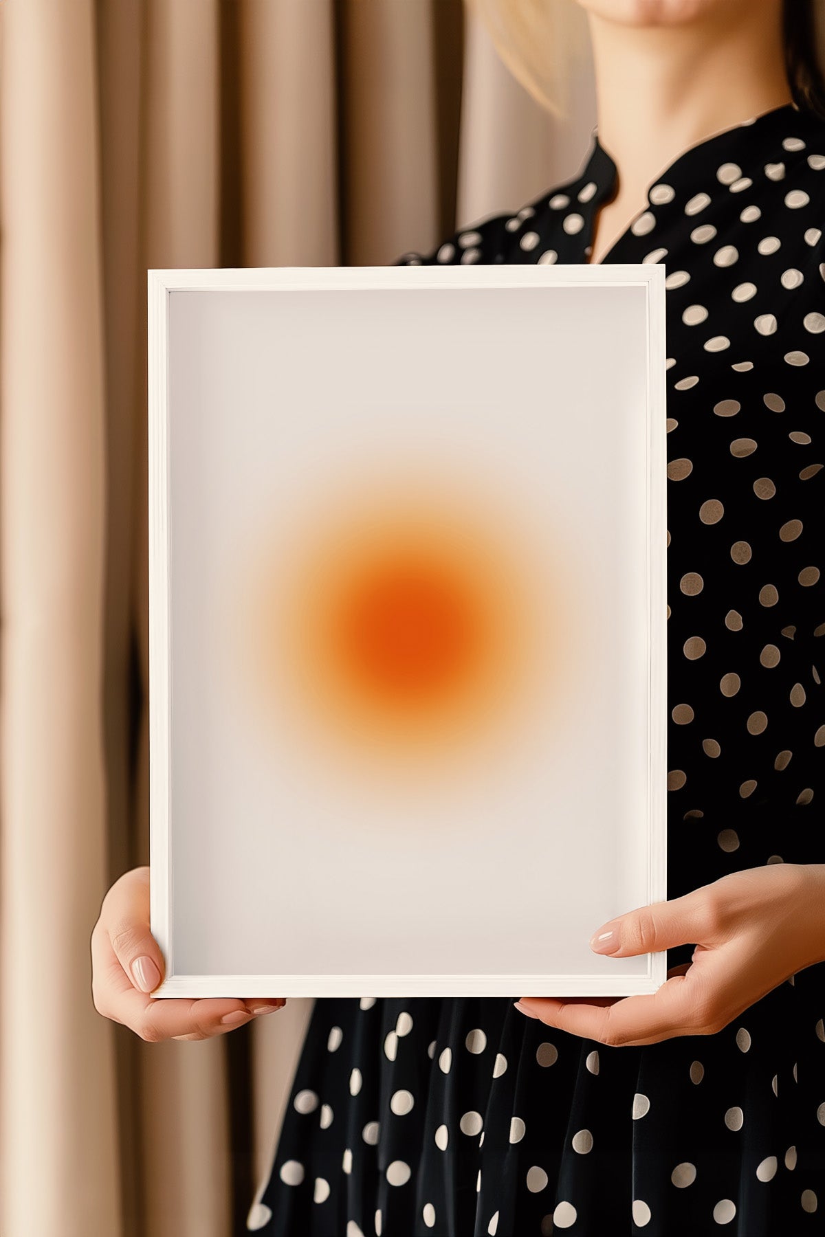 Aura Serisi Beyaz Çerçeveli Poster, Tablo No:79