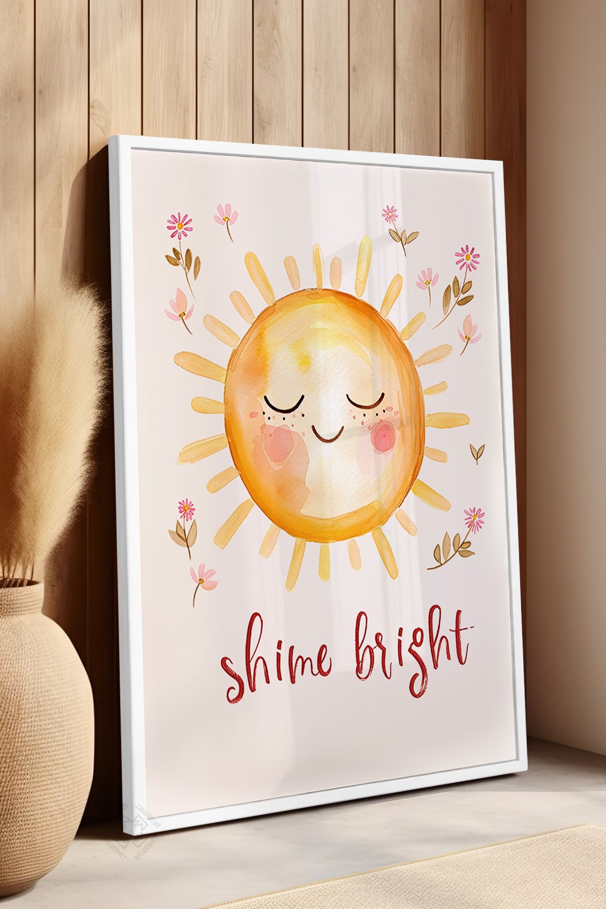 Çocuk Odası, Bebek Odası Beyaz Çerçeveli Poster, Tablo No:89