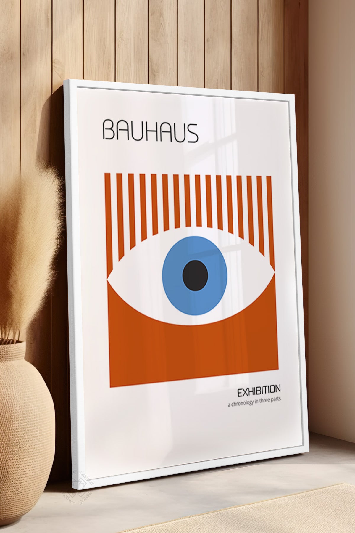 Bauhaus Serisi Beyaz Çerçeveli Poster, Tablo No:110