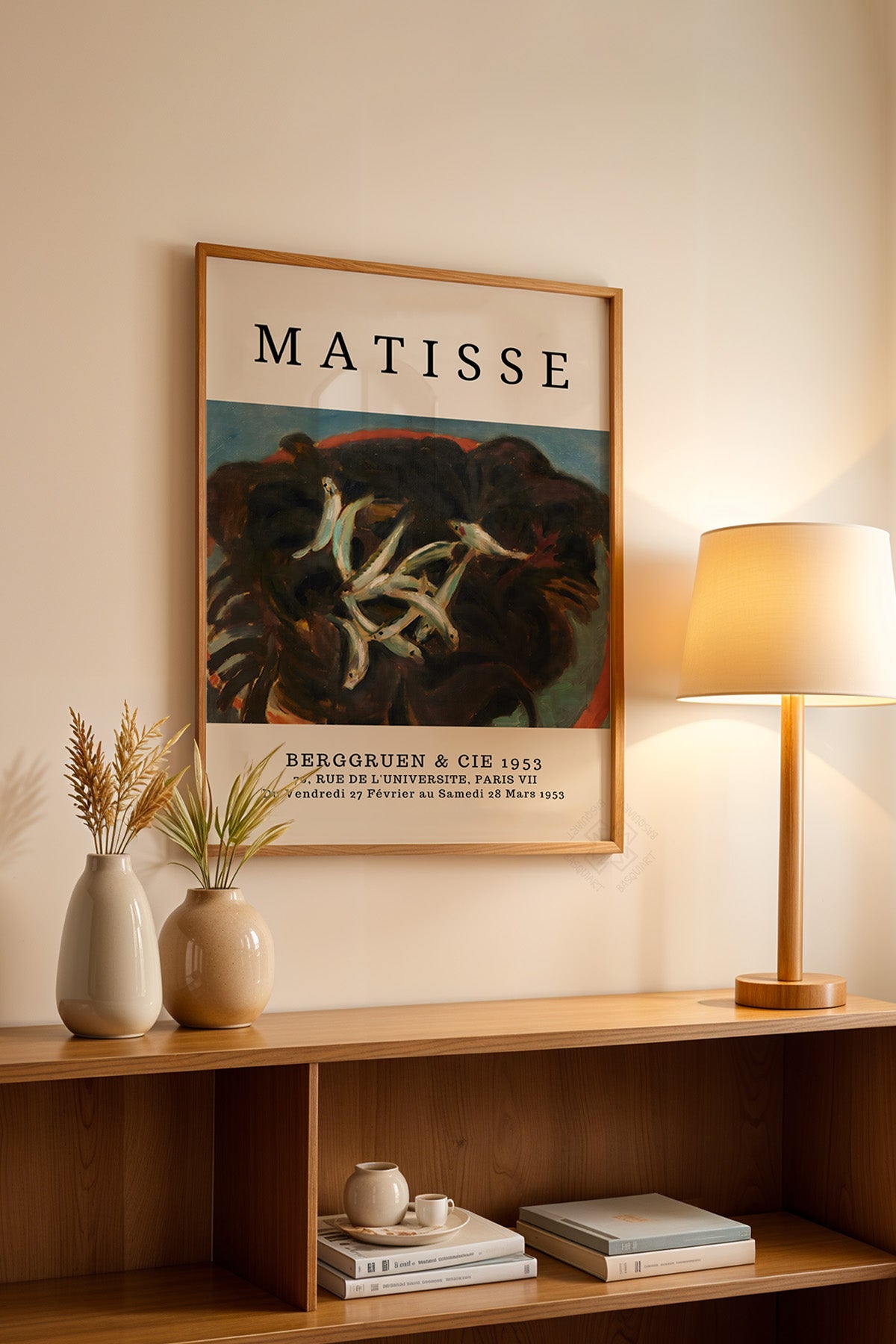 Henri Matisse Serisi Ahşap Çerçeveli Poster, Tablo Duvar Dekoru No:4