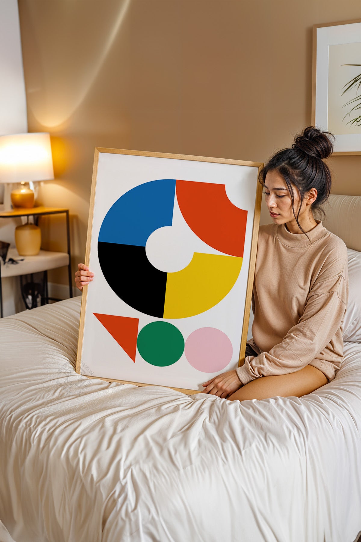 Bauhaus Serisi Ahşap Çerçeveli Poster, Tablo No:9