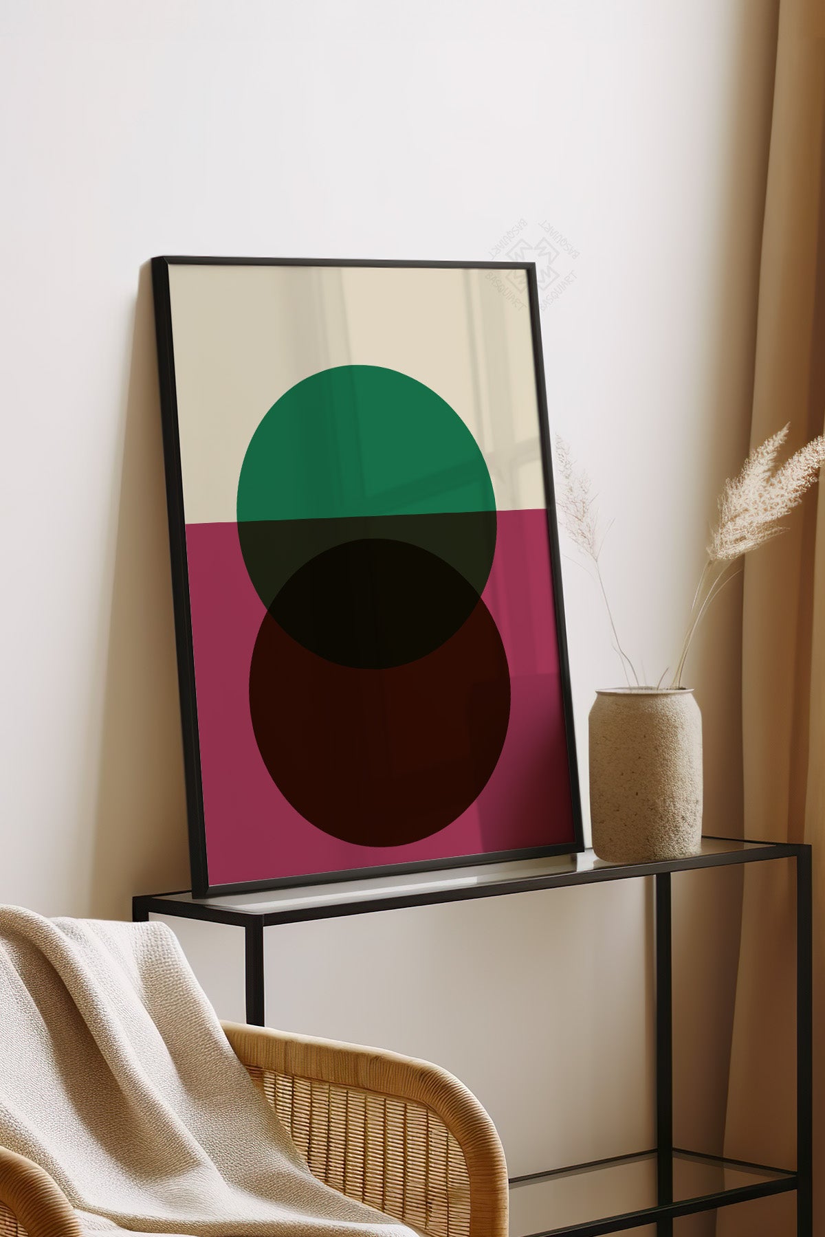 Bauhaus Serisi Siyah Çerçeveli Poster, Tablo No:77