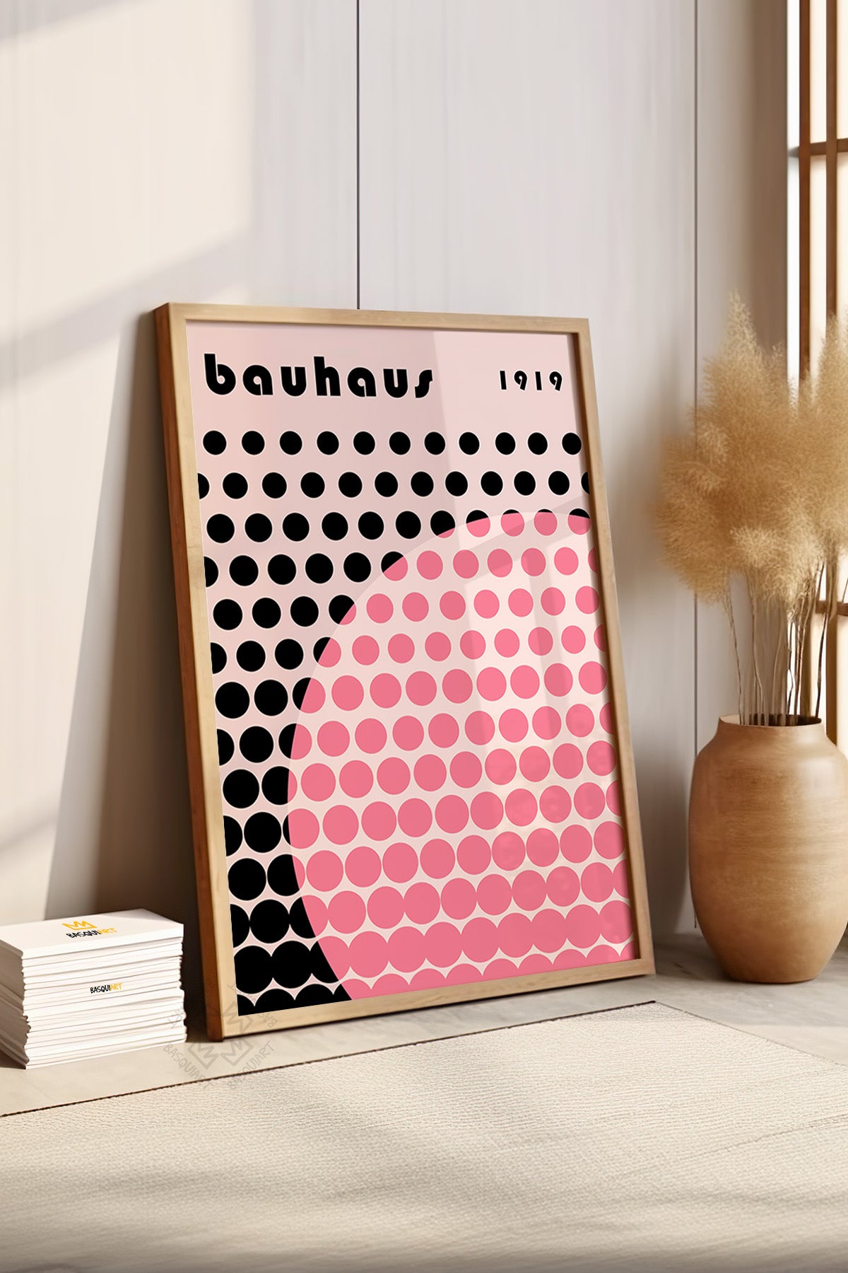Bauhaus Serisi Ahşap Çerçeveli Poster, Tablo No:72