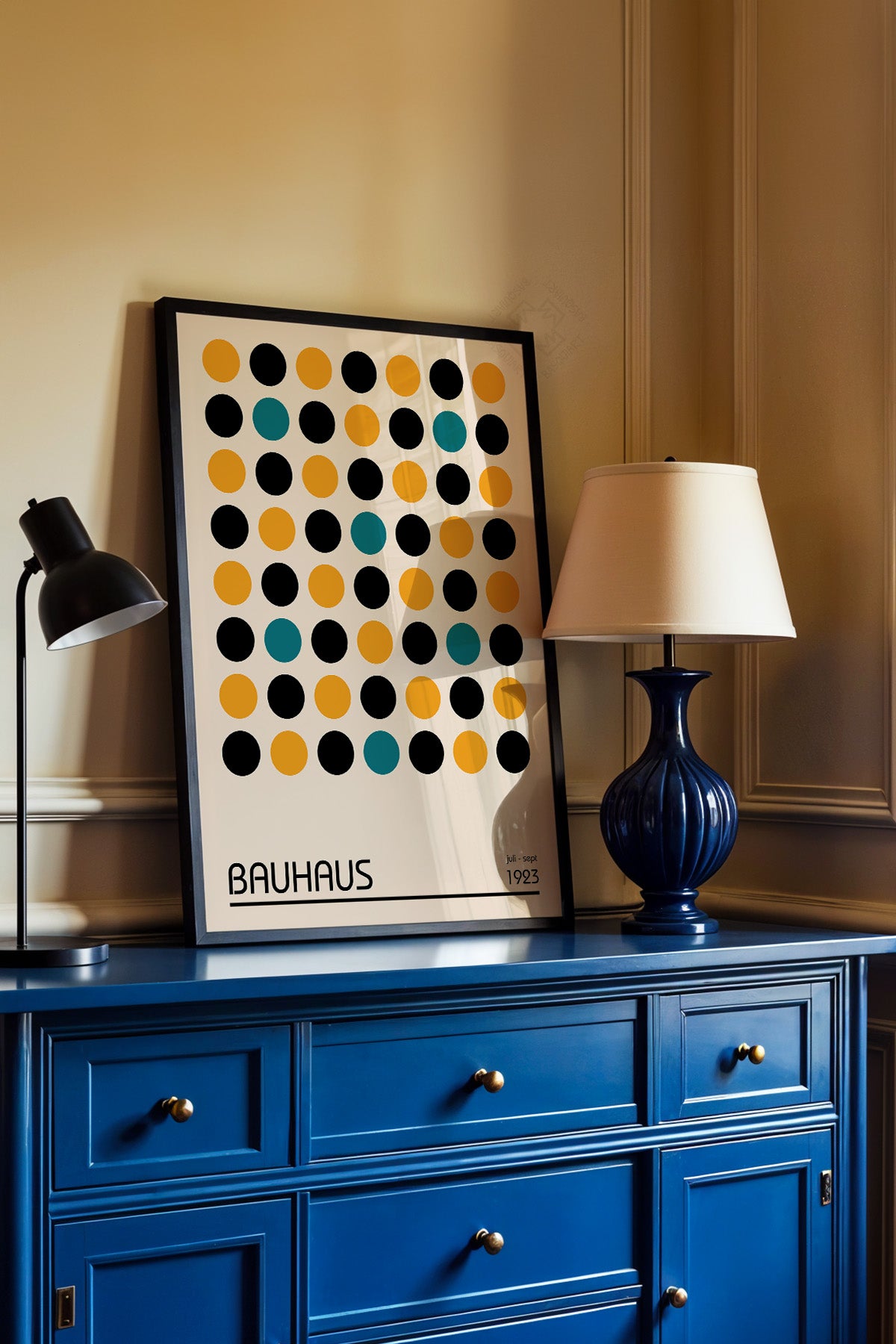 Bauhaus Serisi Siyah Çerçeveli Poster, Tablo No:31