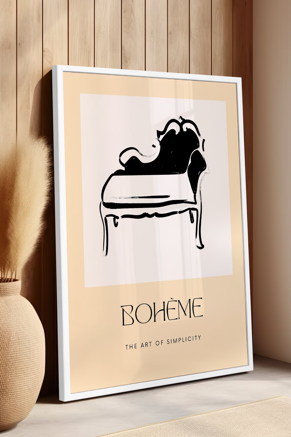 Bohemian Serisi Beyaz Çerçeveli Poster, Tablo No:77