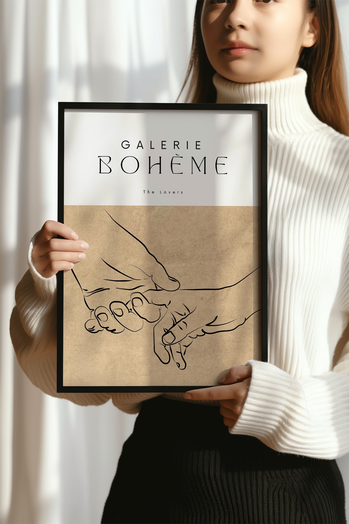 Bohemian Serisi Siyah Çerçeveli Poster, Tablo No:70
