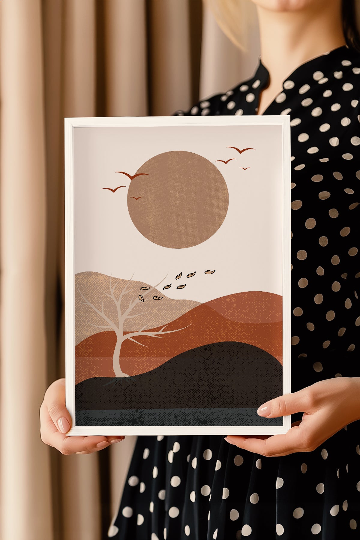 Bohemian Serisi Beyaz Çerçeveli Poster, Tablo No:18