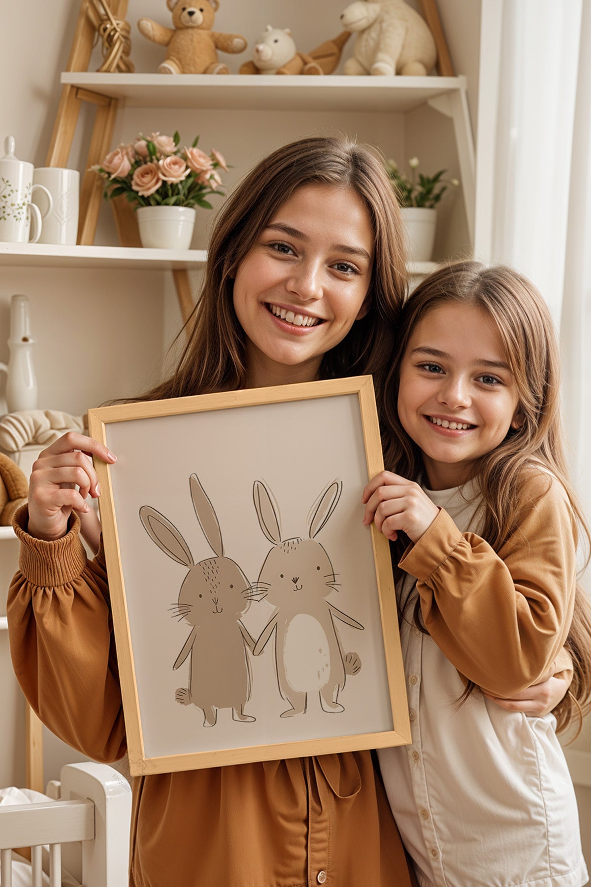 Çocuk Odası, Bebek Odası Ahşap Çerçeveli Poster, Tablo No:82