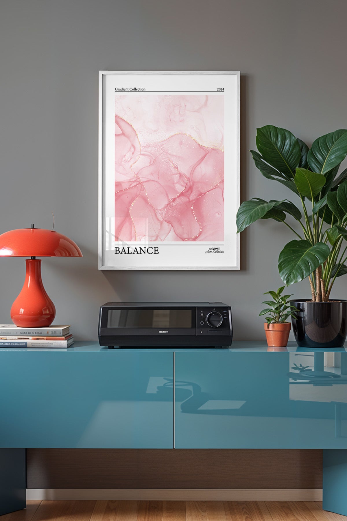 Aura Serisi Beyaz Çerçeveli Poster, Tablo No:28