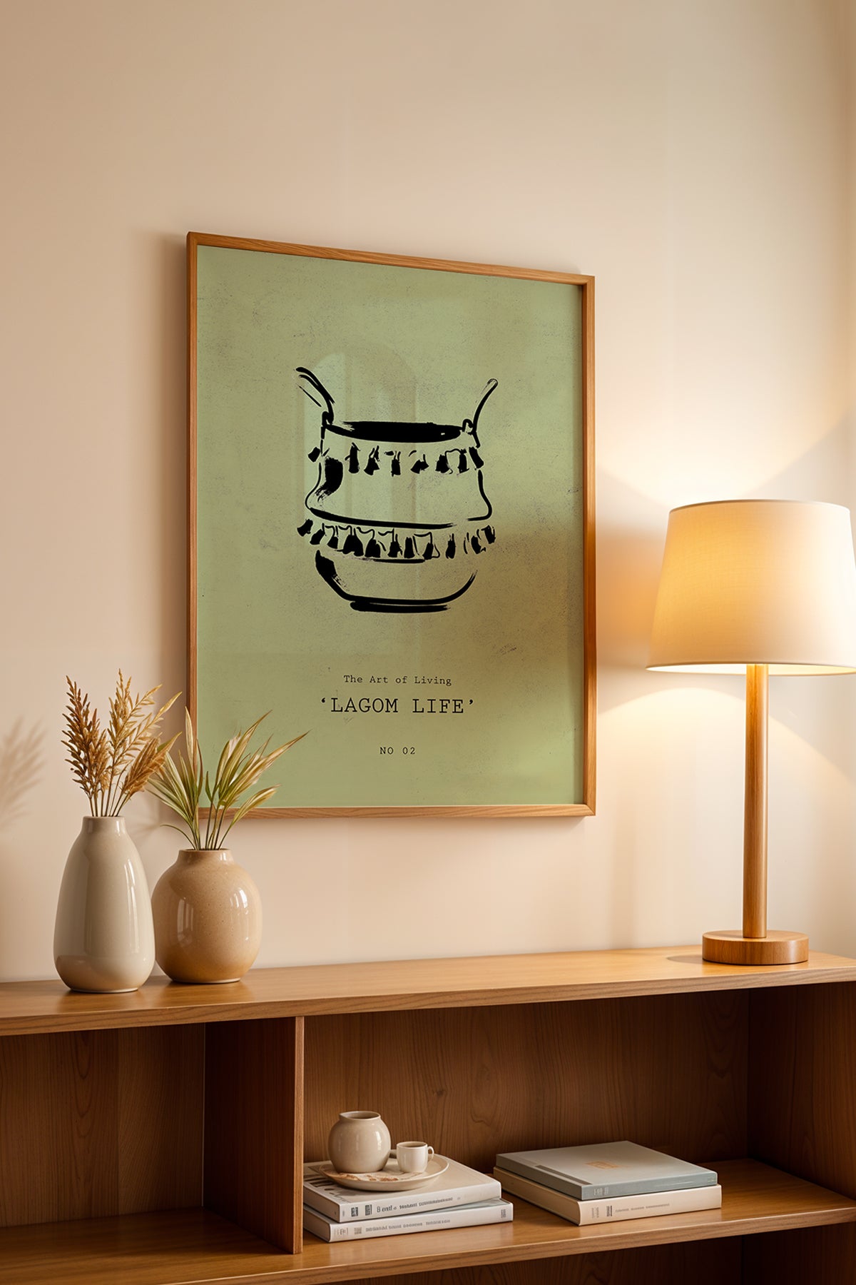 Bohemian Serisi Ahşap Çerçeveli Poster, Tablo No:65