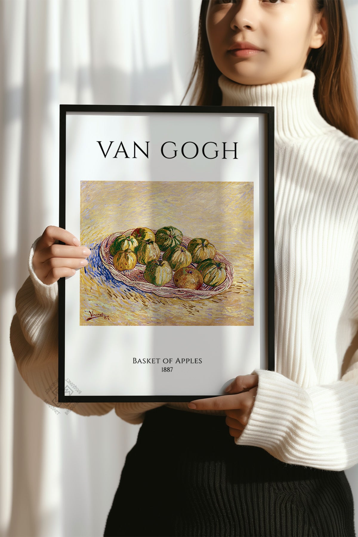 Vincent Van Gogh Serisi Siyah Çerçeveli Poster, Tablo Duvar Dekoru No:29