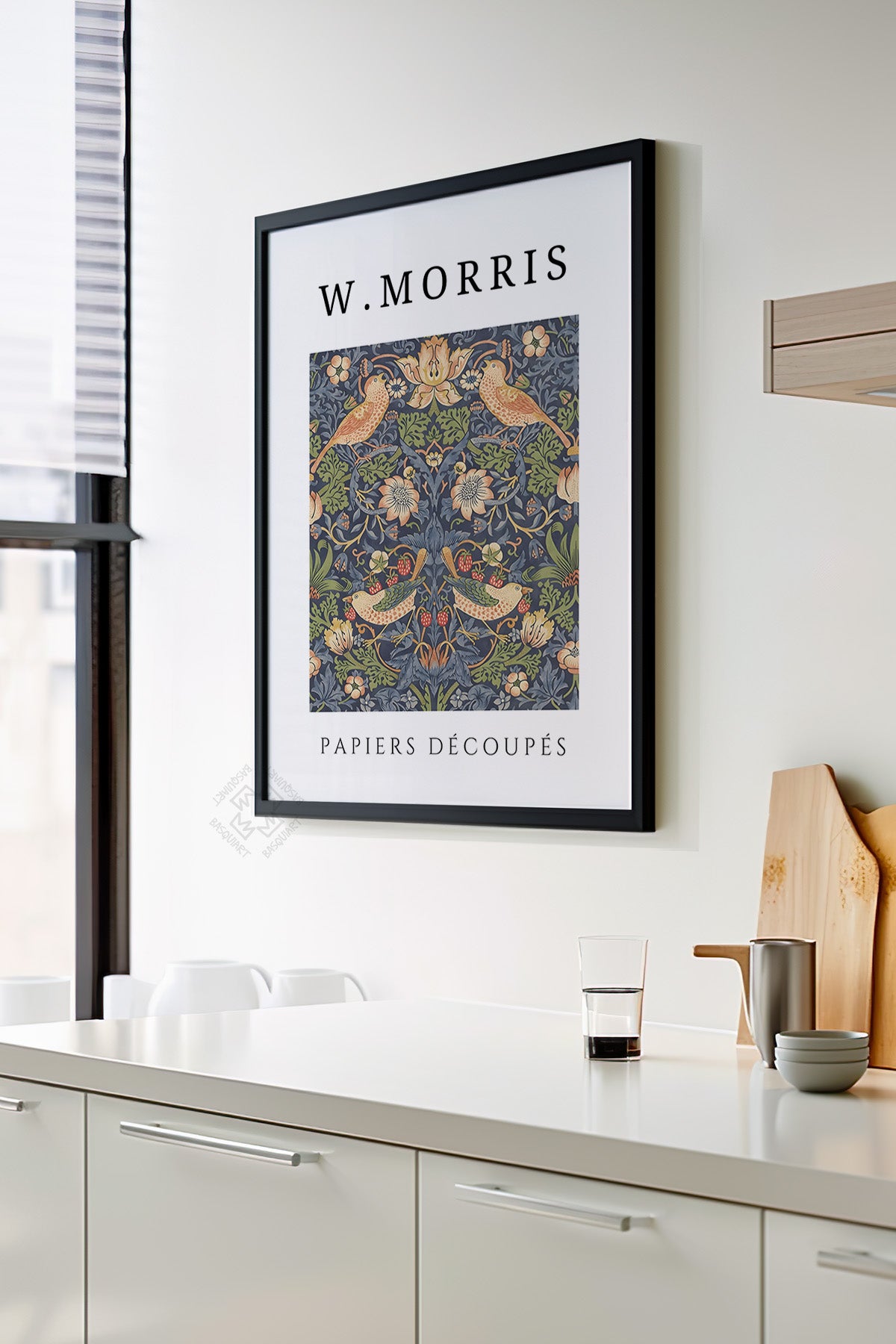 William Morris Serisi Siyah Çerçeveli Poster, Tablo Duvar Dekoru No:2