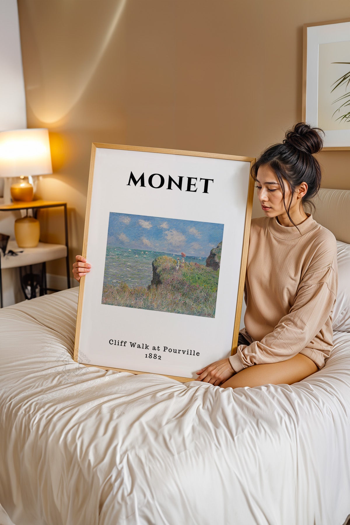 Claude Monet Serisi Ahşap Çerçeveli Poster, Tablo Duvar Dekoru No:5