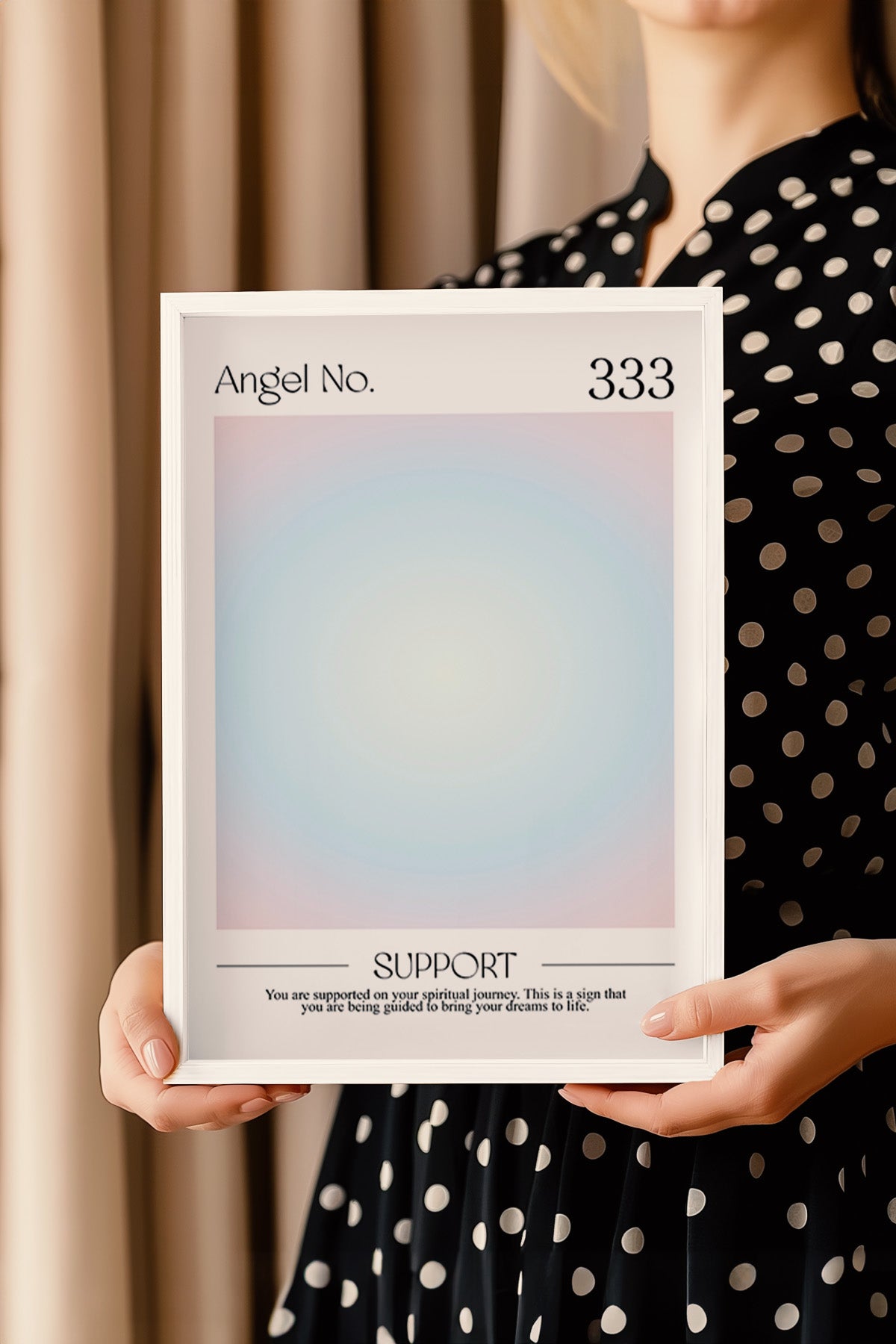 Aura Serisi Beyaz Çerçeveli Poster, Tablo No:7