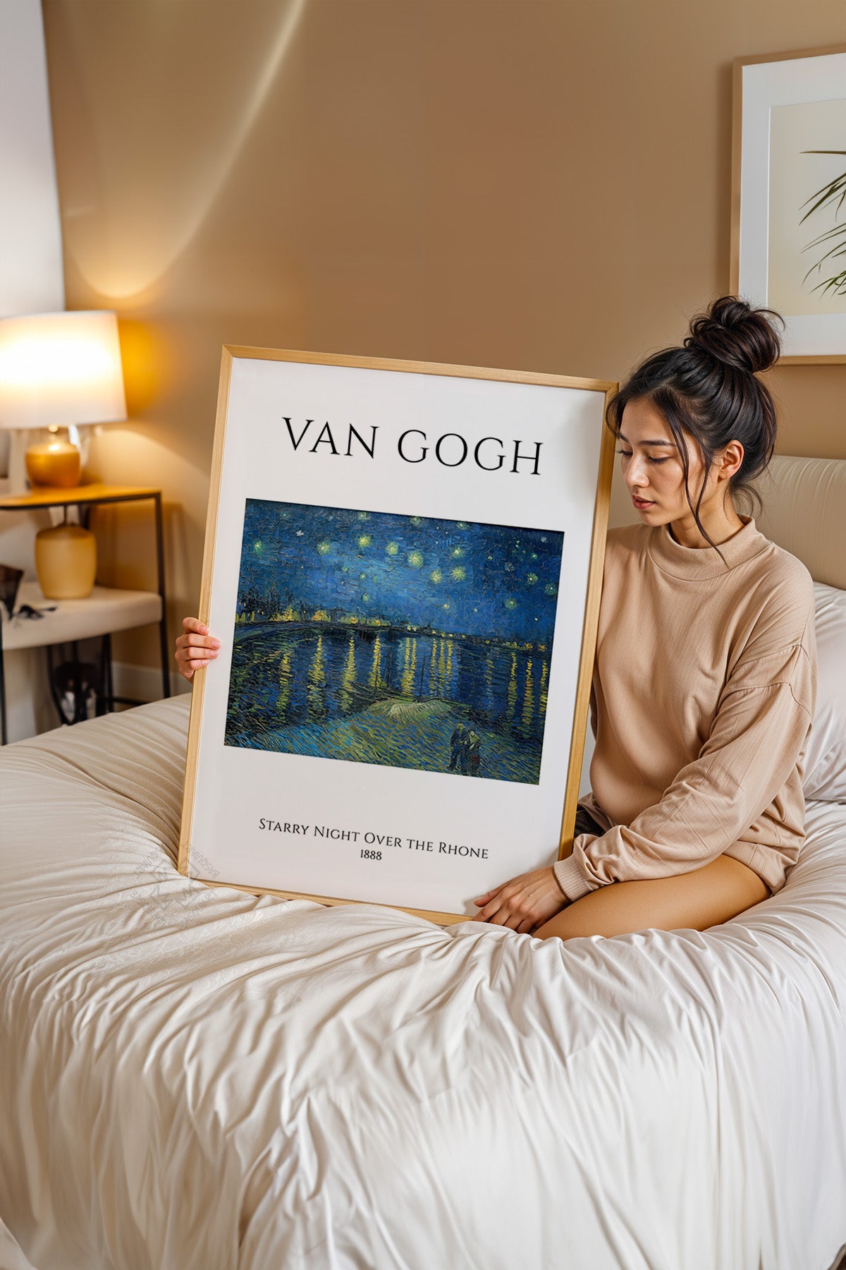 Vincent Van Gogh Serisi Ahşap Çerçeveli Poster, Tablo Duvar Dekoru No:7