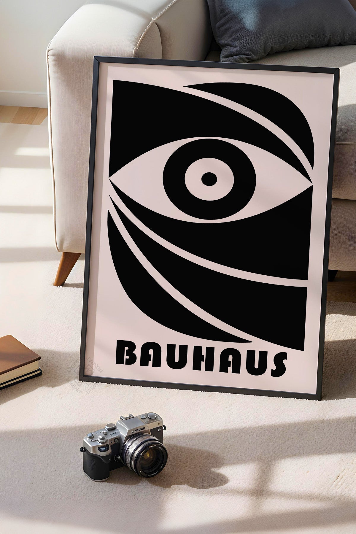 Bauhaus Serisi Siyah Çerçeveli Poster, Tablo No:62