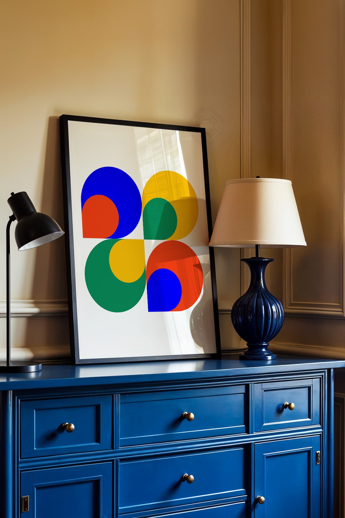 Bauhaus Serisi Siyah Çerçeveli Poster, Tablo No:12
