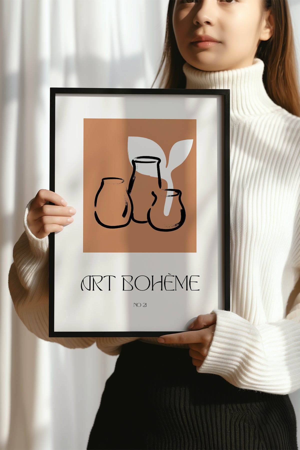 Bohemian Serisi Siyah Çerçeveli Poster, Tablo No:69