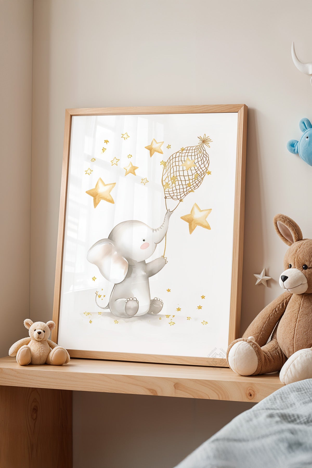 Çocuk Odası, Bebek Odası Ahşap Çerçeveli Poster, Tablo No:94