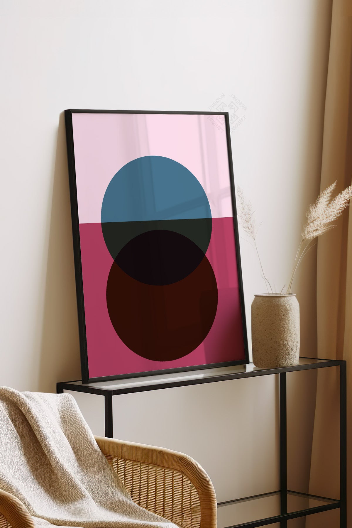 Bauhaus Serisi Siyah Çerçeveli Poster, Tablo No:73
