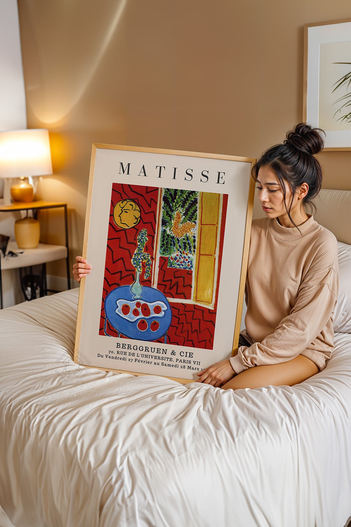 Henri Matisse Serisi Ahşap Çerçeveli Poster, Tablo Duvar Dekoru No:10