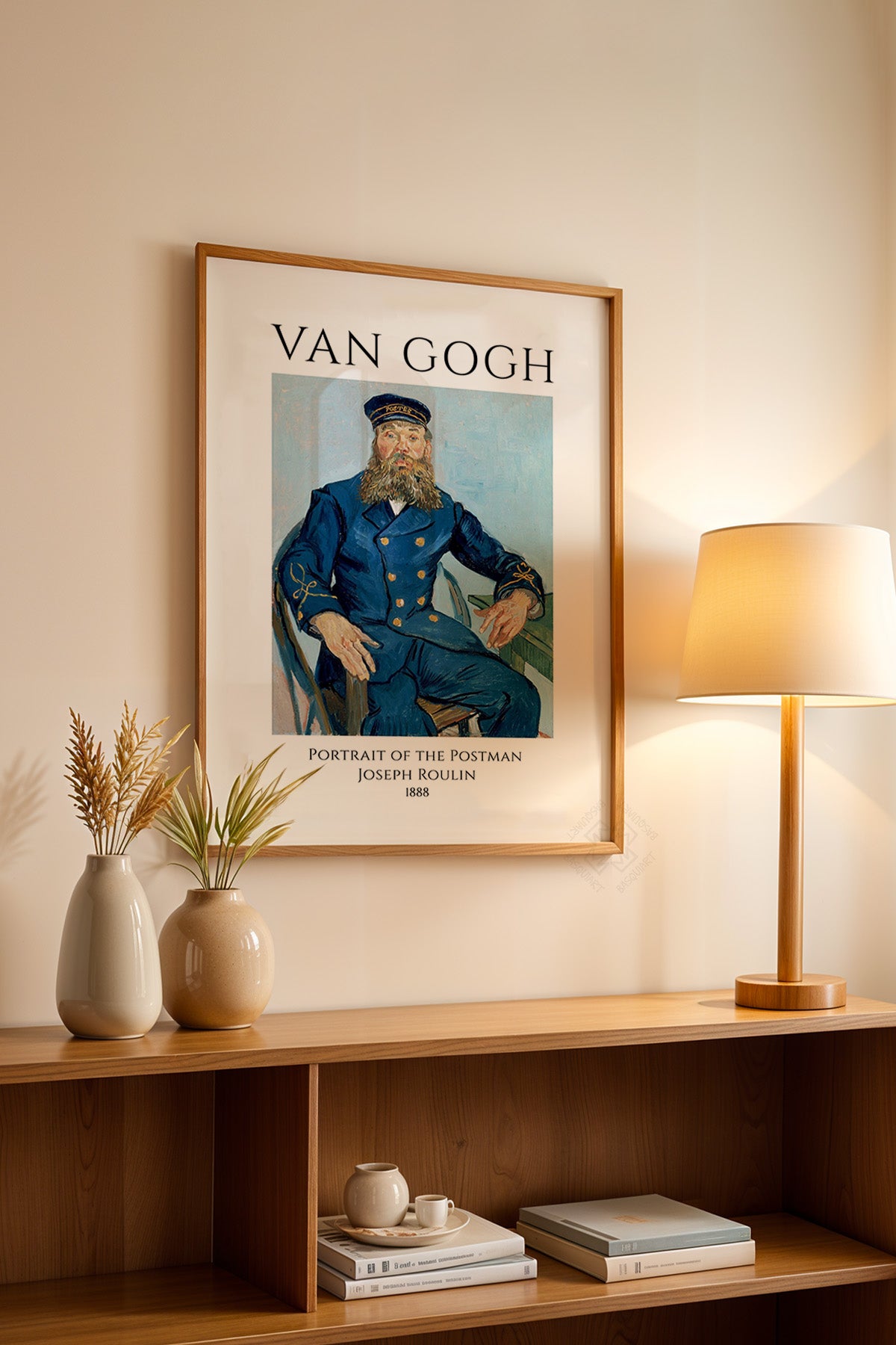 Vincent Van Gogh Serisi Ahşap Çerçeveli Poster, Tablo Duvar Dekoru No:25