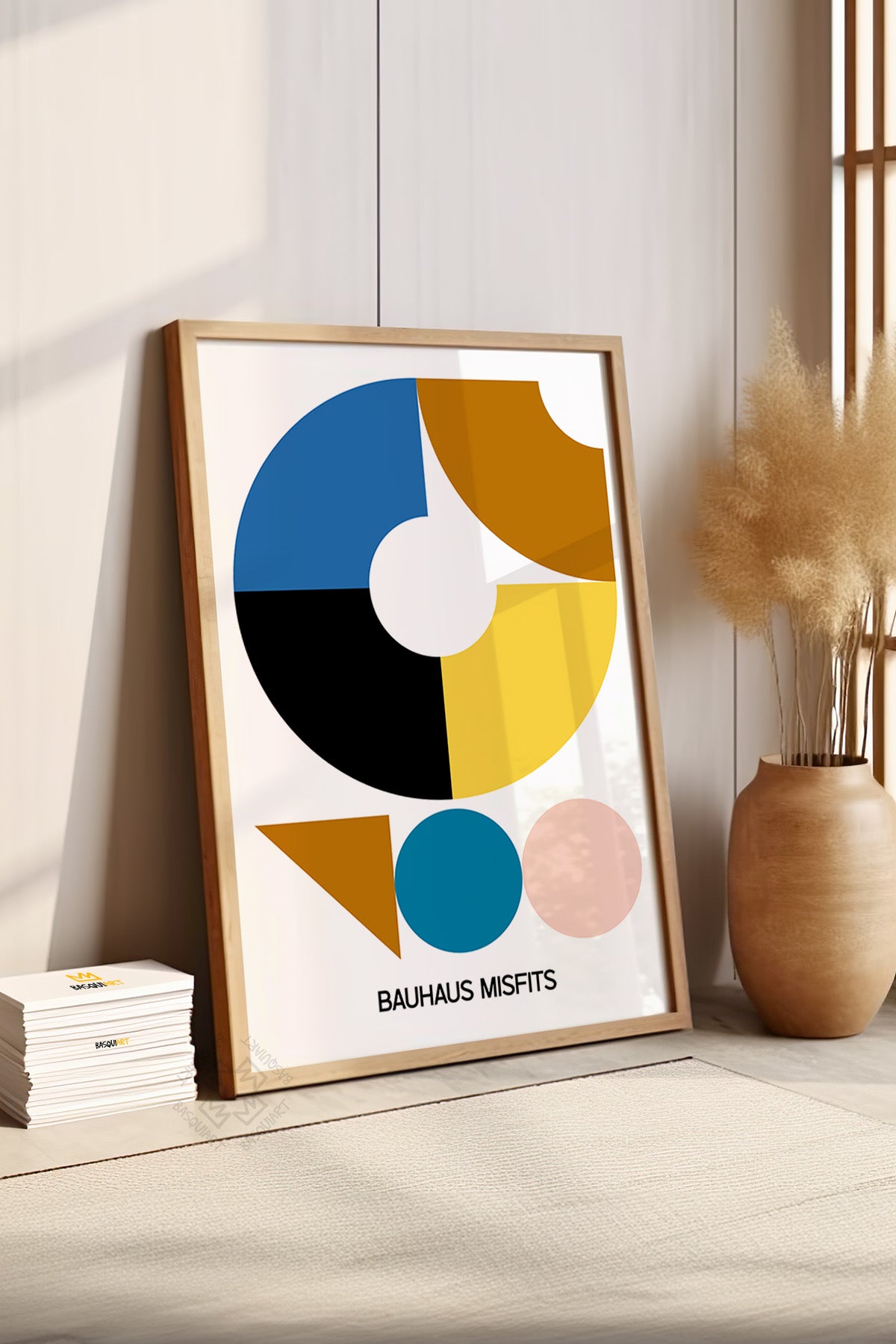 Bauhaus Serisi Ahşap Çerçeveli Poster, Tablo No:118