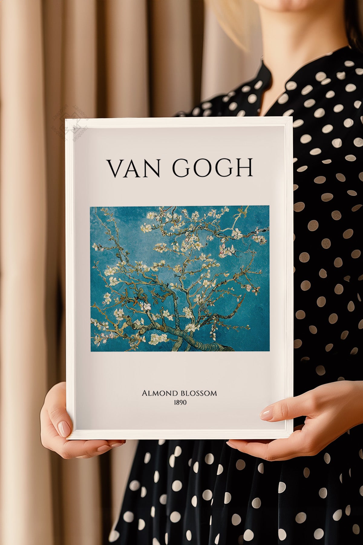 Vincent Van Gogh Serisi Beyaz Çerçeveli Poster, Tablo Duvar Dekoru No:20
