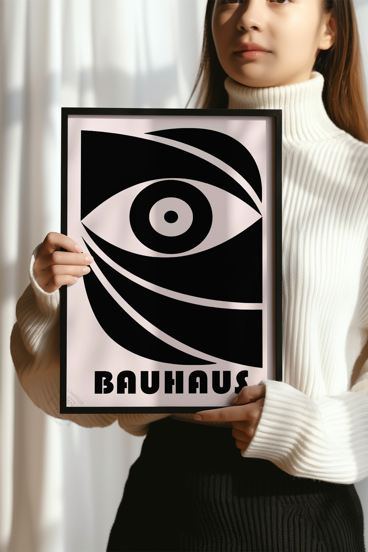 Bauhaus Serisi Siyah Çerçeveli Poster, Tablo No:62