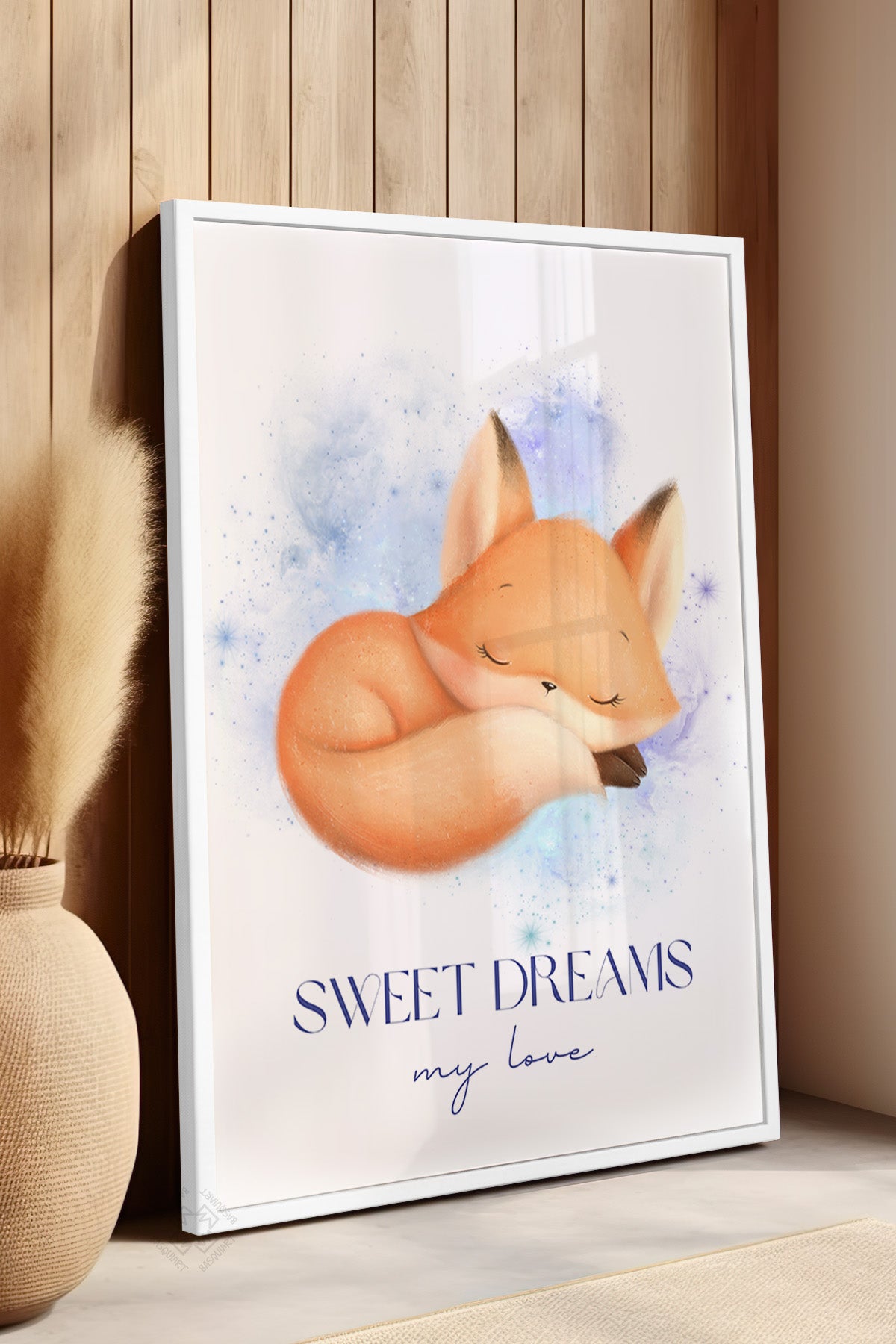 Çocuk Odası, Bebek Odası Beyaz Çerçeveli Poster, Tablo No:24