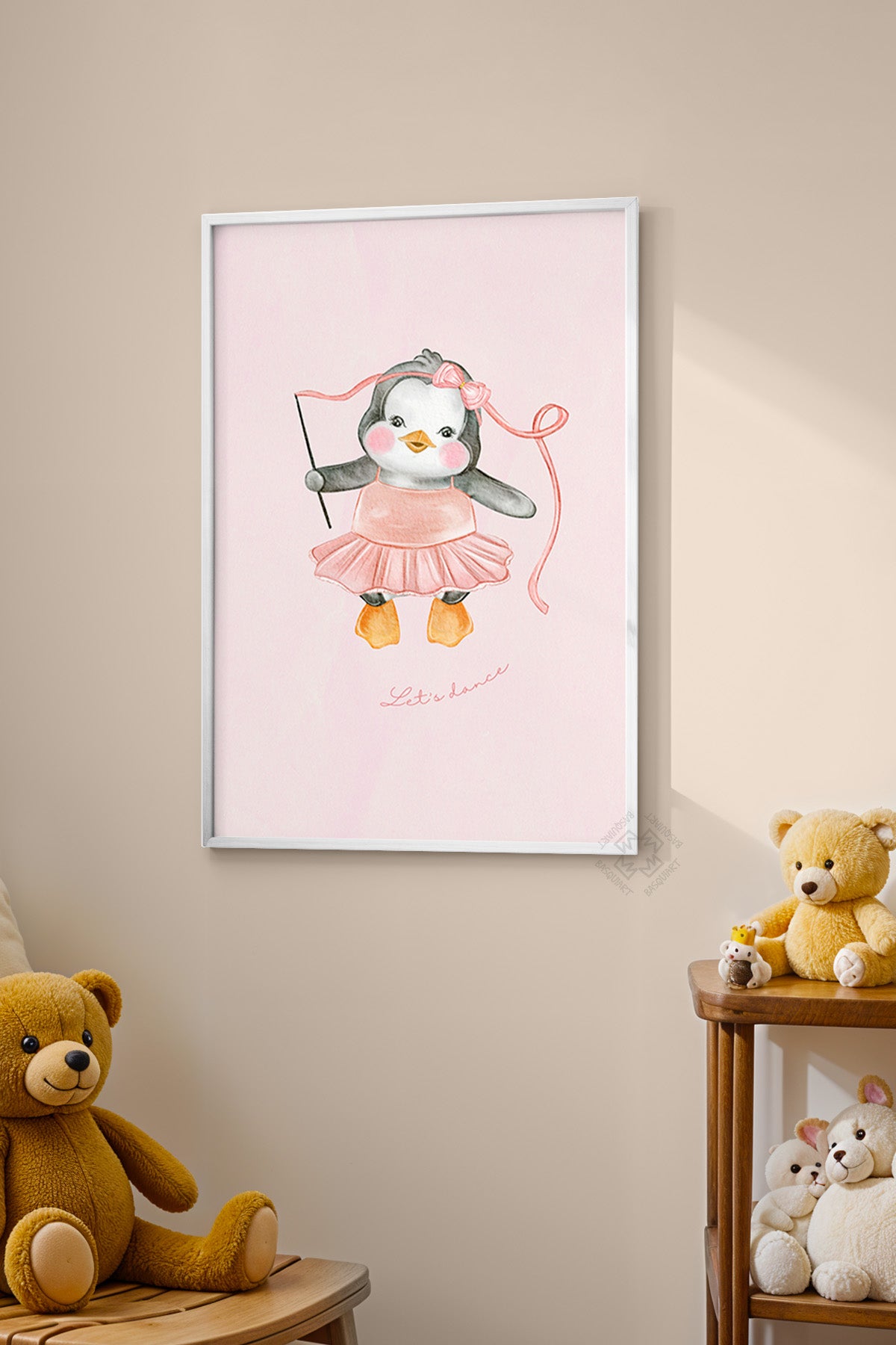 Çocuk Odası, Bebek Odası Beyaz Çerçeveli Poster, Tablo No:37