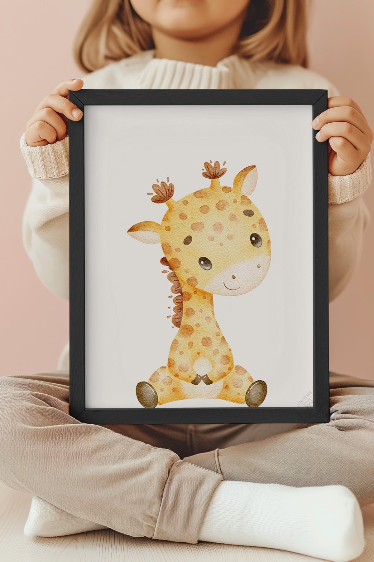 Çocuk Odası, Bebek Odası Siyah Çerçeveli Poster, Tablo No:15