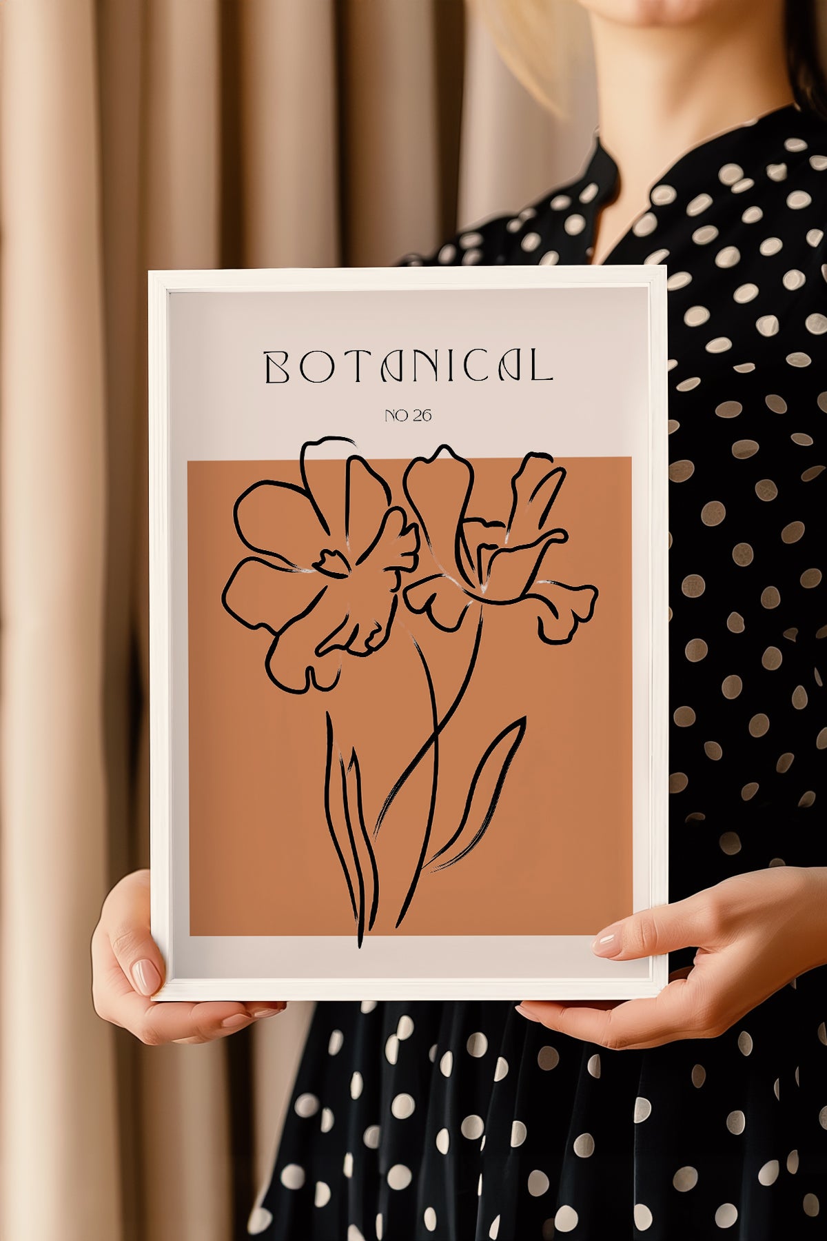 Bohemian Serisi Beyaz Çerçeveli Poster, Tablo No:124