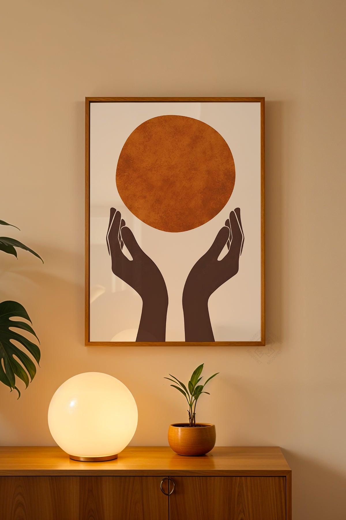 Bohemian Serisi Ahşap Çerçeveli Poster, Tablo No:34
