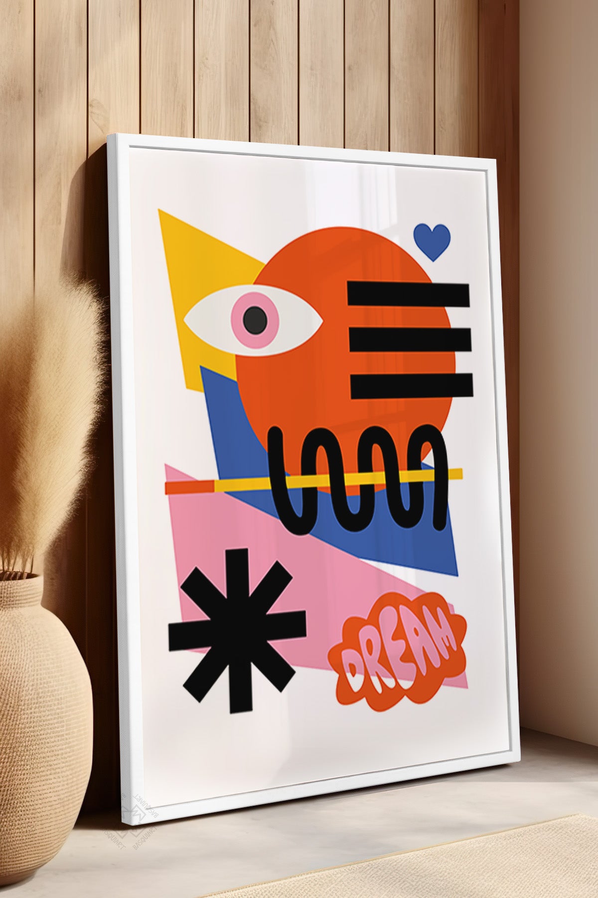 Bauhaus Serisi Beyaz Çerçeveli Poster, Tablo No:7