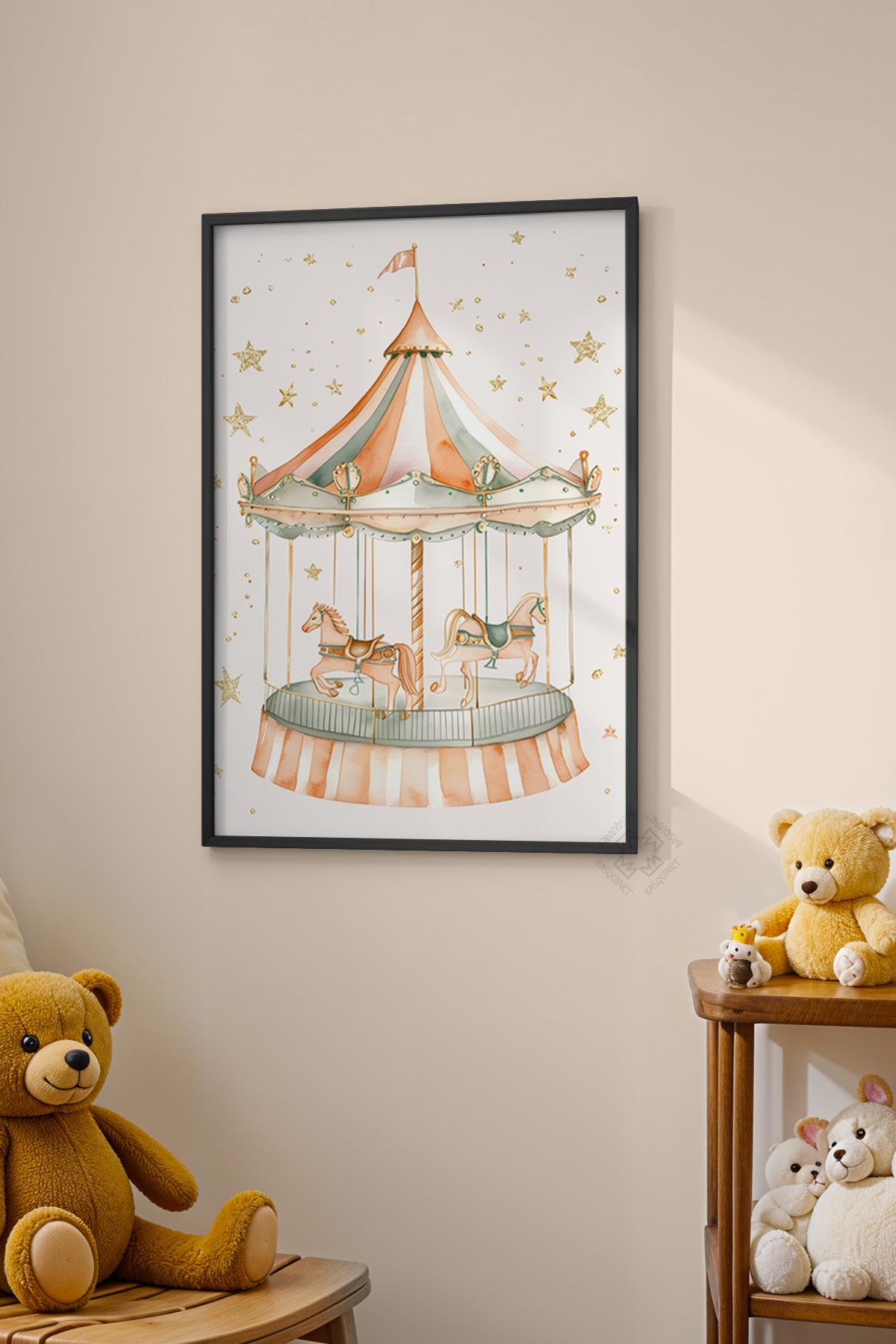 Çocuk Odası, Bebek Odası Siyah Çerçeveli Poster, Tablo No:50