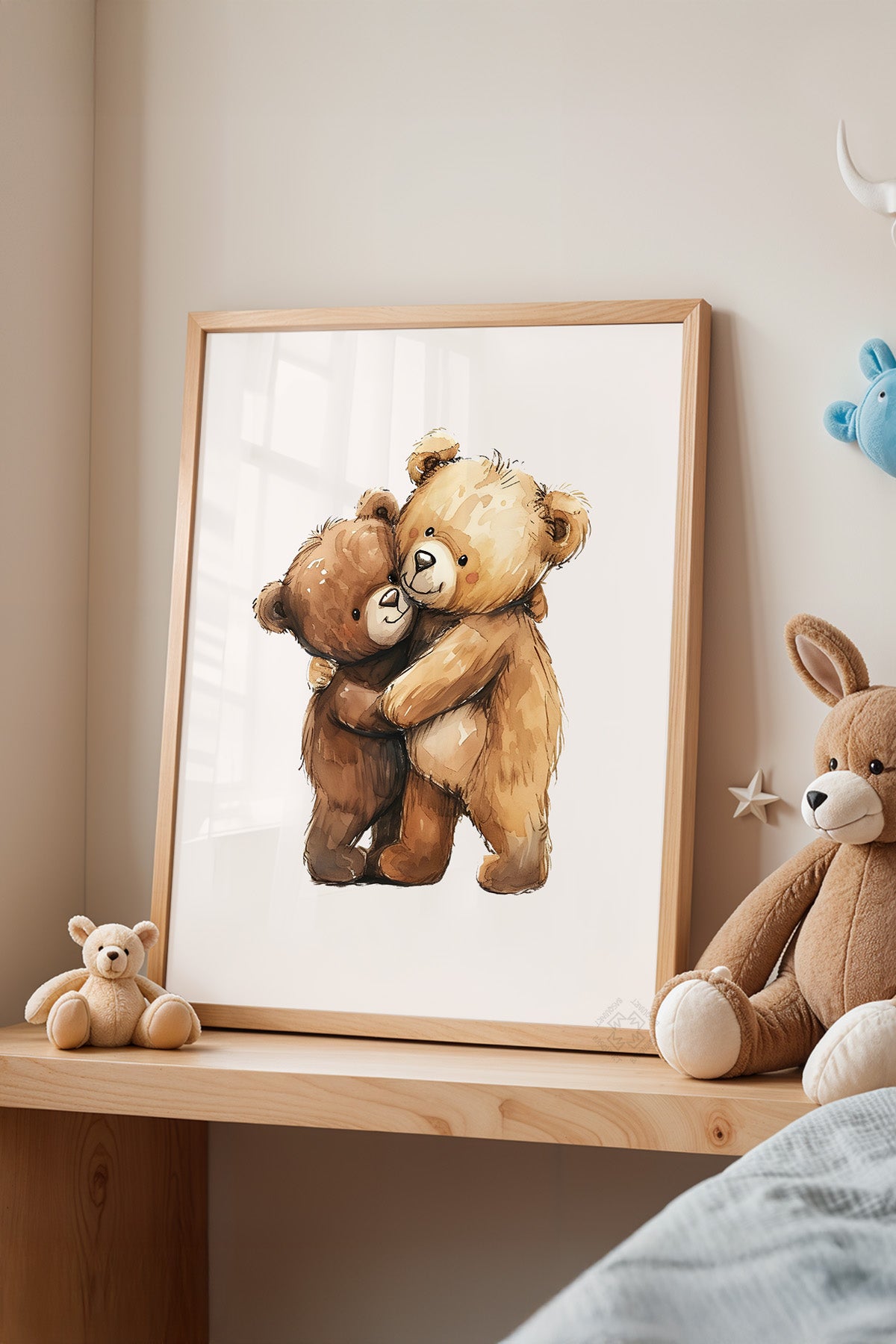 Çocuk Odası, Bebek Odası Ahşap Çerçeveli Poster, Tablo No:81