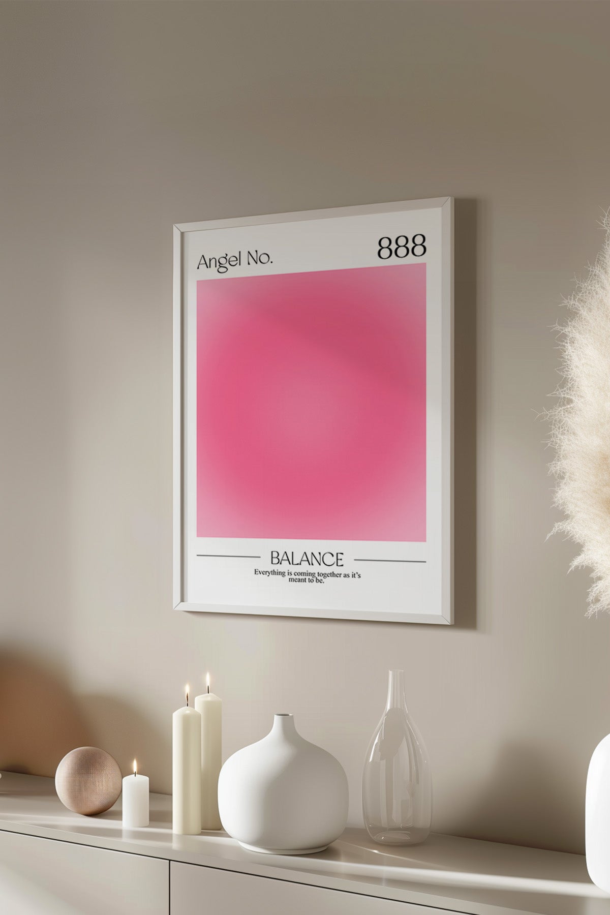 Aura Serisi Beyaz Çerçeveli Poster, Tablo No:12