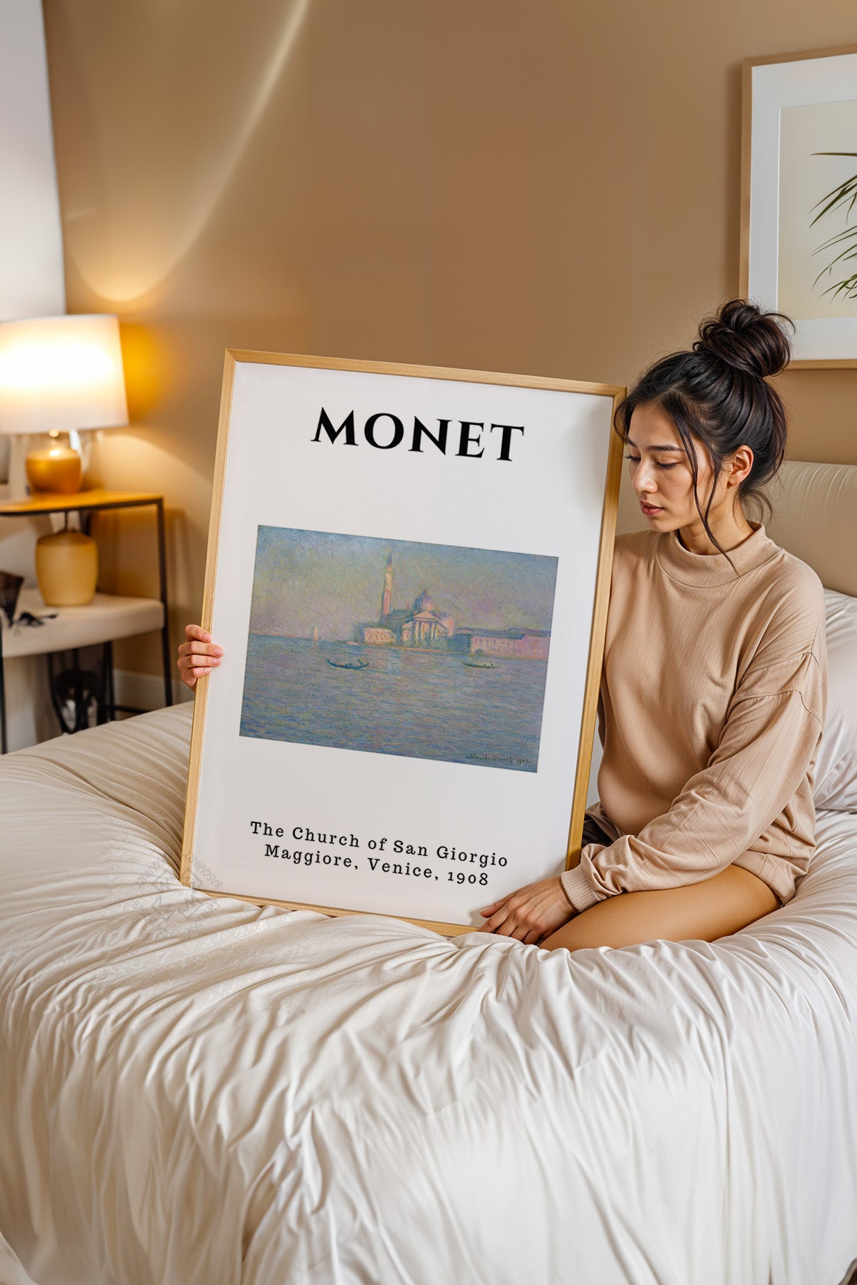 Claude Monet Serisi Ahşap Çerçeveli Poster, Tablo Duvar Dekoru No:18