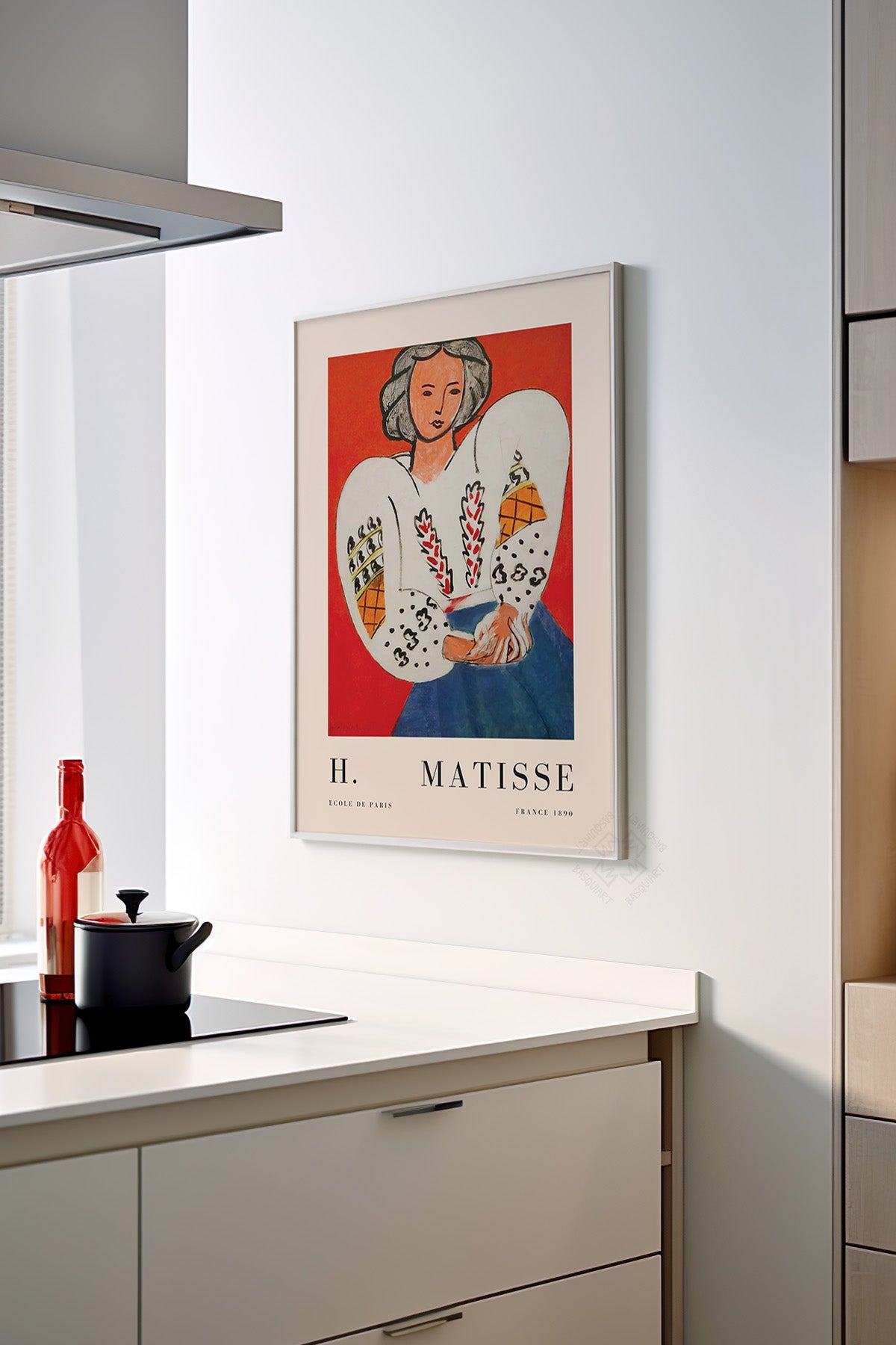 Henri Matisse Serisi Beyaz Çerçeveli Poster, Tablo Duvar Dekoru No:15