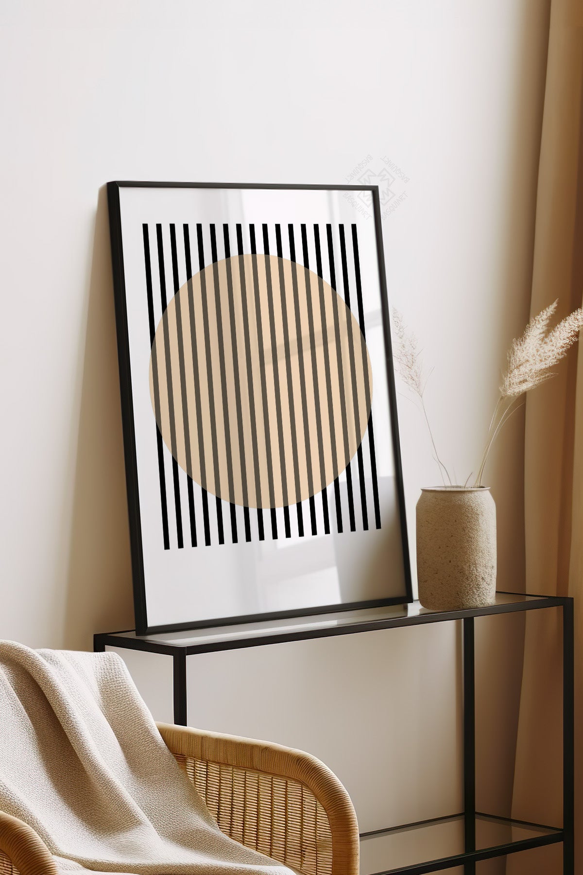 Bauhaus Serisi Siyah Çerçeveli Poster, Tablo No:75