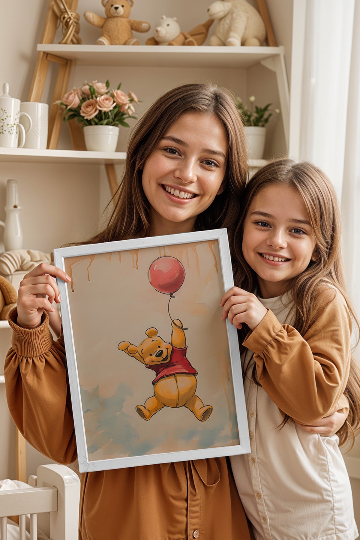 Çocuk Odası, Bebek Odası Beyaz Çerçeveli Poster, Tablo No:69