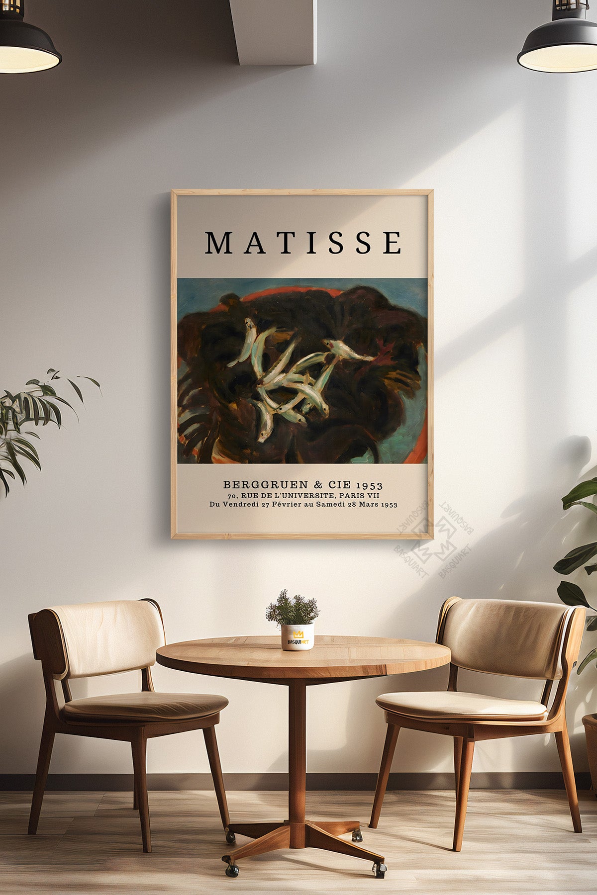 Henri Matisse Serisi Ahşap Çerçeveli Poster, Tablo Duvar Dekoru No:4